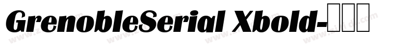 GrenobleSerial Xbold字体转换